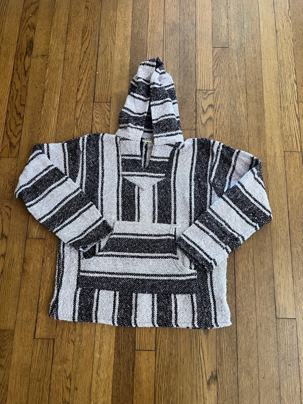 Black & White- Baja Pancho Hoodie